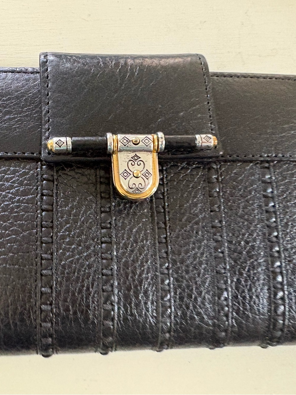 Brighton Bifold Black Leather Wallet. Never Used.